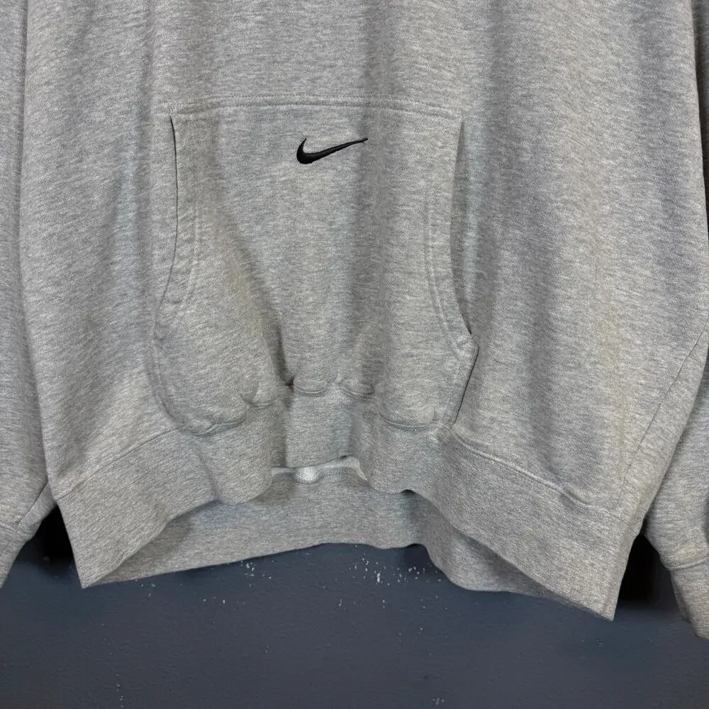 Nike Team XXL men gray Boston Bruins #25 hockey NHL center swoosh hoodie vintage
